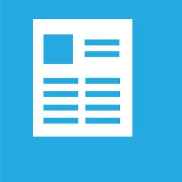 Icon isolated on blue background Stock Illustration