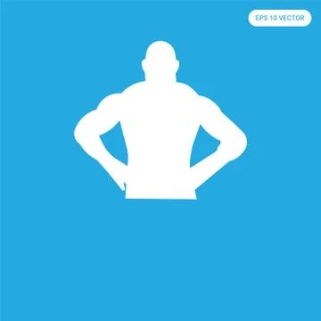 Icon isolated on blue background Free Stock Illustration
