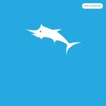 Icon isolated on blue background Free Stock Illustration