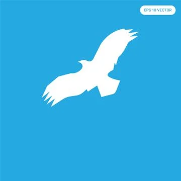 Icon isolated on blue background Free Stock Illustration