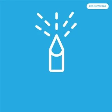Icon isolated on blue background Free Stock Illustration