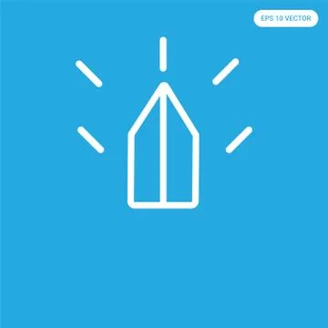 Icon isolated on blue background Free Stock Illustration