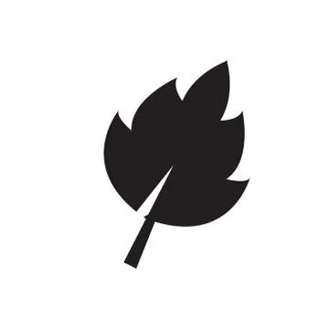 Icon Isolated leaves Stock Illustration