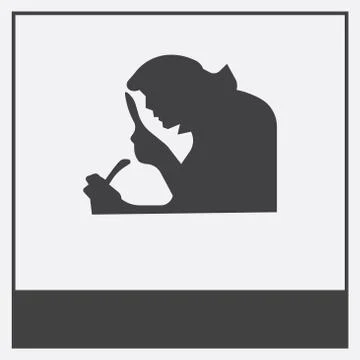 Icon isolated on white background Free Stock Illustration