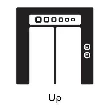 Up icon isolated on white background Free Stock Illustration