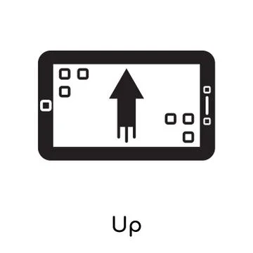 Up icon isolated on white background Free Stock Illustration