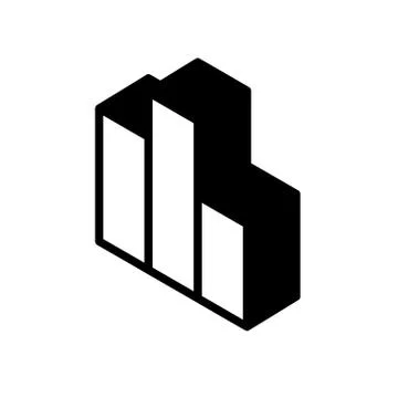Icon of isometric graph - vector iconic design Stock Illustration