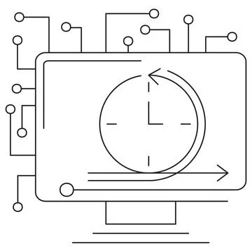 Icon of iteration in AI Stock Illustration