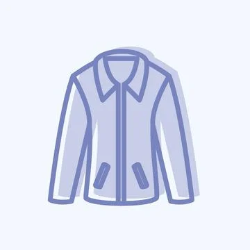 Icon Jacket. suitable for men accessories symbol. two tone style. simple desi Stock Illustration