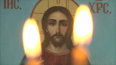 Icon of Jesus 2 Stock-Footage 8985062