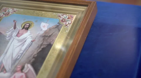 Icon of Jesus Stock Footage 54491112