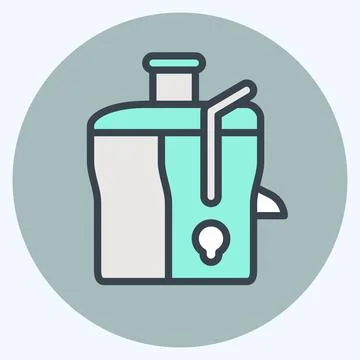 Icon Juice Maker - Color Mate Style - Simple illustration,Editable stroke Stock Illustration
