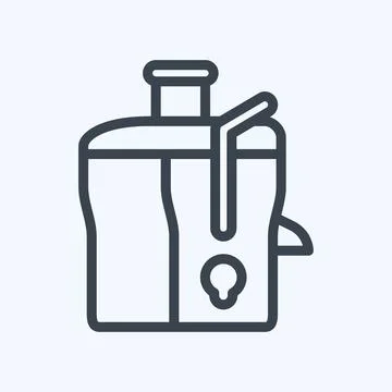 Icon Juice Maker - Line Style - Simple illustration,Editable stroke Stock Illustration