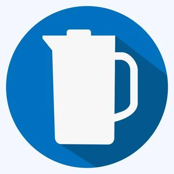 Icon Juicer - Long Shadow Style - Simple illustration,Editable stroke Stock Illustration