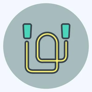 Icon Jump Ropes. suitable for Healthy symbol. color mate style. simple design Stock Illustration