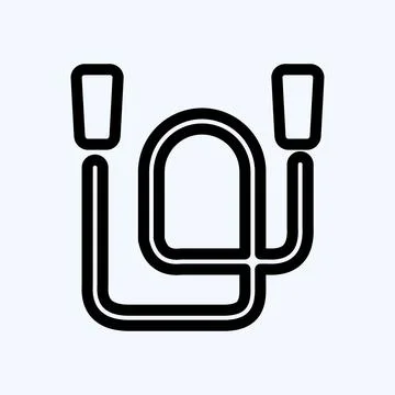 Icon Jump Ropes. suitable for Healthy symbol. line style. simple design edita Stock Illustration