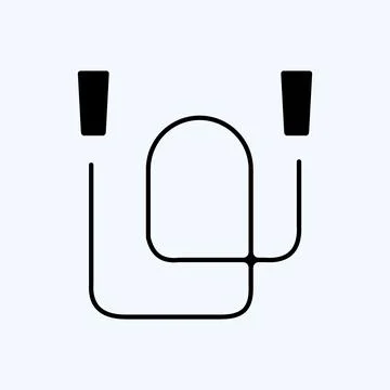 Icon Jump Ropes. suitable for Healthy symbol. glyph style. simple design edit Stock Illustration