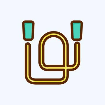 Icon Jump Ropes. suitable for Healthy symbol. flat style. simple design edita Stock Illustration