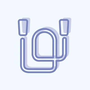 Icon Jump Ropes. suitable for Healthy symbol. two tone style. simple design e Stock Illustration