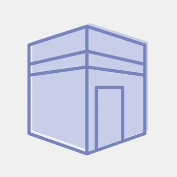 Icon kaaba mecca. Islamic elements of Ramadhan, Eid Al Fitr, Eid Al Adha. I.. Stock Illustration