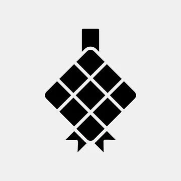 Icon ketupat. Islamic elements of Ramadhan, Eid Al Fitr, Eid Al Adha. Icons.. Illustrazione stock