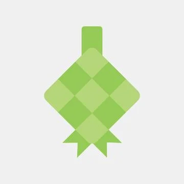 Icon ketupat. Islamic elements of Ramadhan, Eid Al Fitr, Eid Al Adha. Icons.. Illustrazione stock