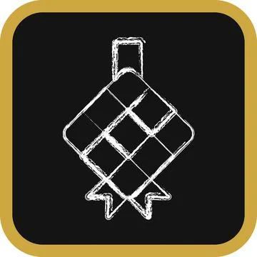 Icon ketupat. Islamic elements of Ramadhan, Eid Al Fitr, Eid Al Adha. Icons.. Illustrazione stock
