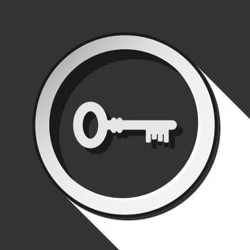 Icon - key with shadow Stock Illustration