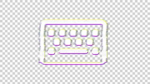 Icon keyboard is distorted. Glitch. Noise, chromatic aberration, geometric 스톡 일러스트