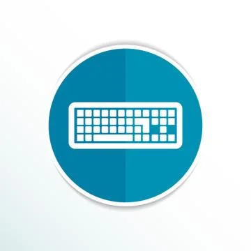 Icon keyboard laptop input put key alphabet tool Stock Illustration