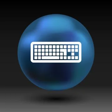 Icon keyboard laptop input put key alphabet tool Stock Illustration