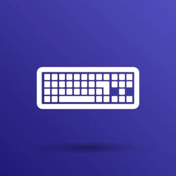 Icon keyboard laptop input put key alphabet tool Stock Illustration