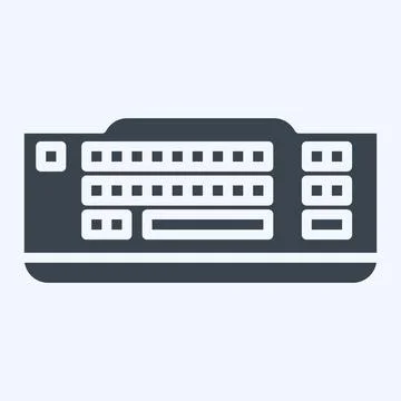 Icon Keyboard. suitable for Computer Components symbol. glyph style. simple d Stock-Illustration