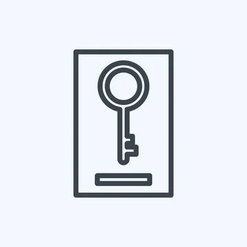 Icon Keywording. suitable for digital web symbol. line style. simple design e Illustrazione stock