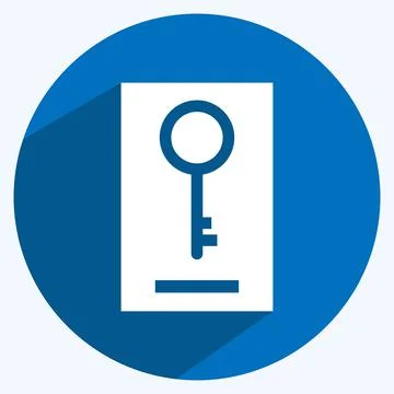 Icon Keywording. suitable for digital web symbol. long shadow style. simple d Stock-Illustration