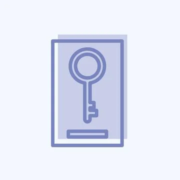 Icon Keywording. suitable for digital web symbol. two tone style. simple desi Stock Illustration