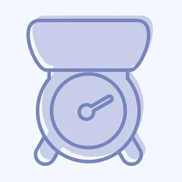Icon Kitchen Scales. suitable for education symbol. two tone style. simple de Stock Illustration