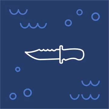 Icon knif for scuba diving Stock Illustration