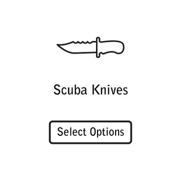 Icon knife, knive scuba diving equipment Stock Illustration