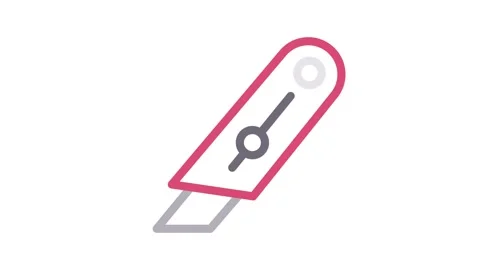 An icon of a knife, showcasing a modern and stylish appearance with a sharp.. Stock Footage 334918571