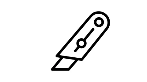 An icon of a knife, showcasing a modern and stylish appearance with a sharp.. Stock Footage 334918932