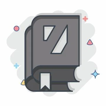 Icon Knowledge. related to Post Office symbol. comic style. simple design e.. Illustrazione stock