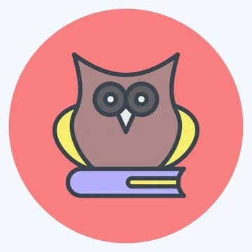 Icon Knowledge. suitable for Startup symbol. color mate style. simple design  스톡 일러스트