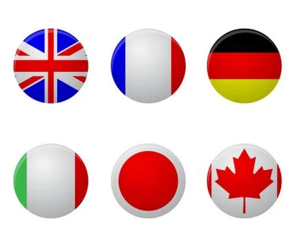 Icon label glossy round set Stock Illustration