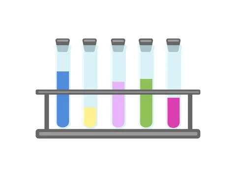 The icon of laboratory flasks. Vector illustration Stock Illustration