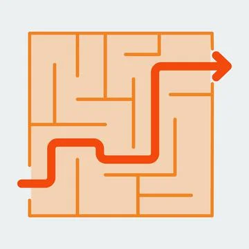 Icon of the labyrinth 스톡 일러스트