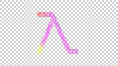 Icon lambda is made up of LED square shapes. There are bright diodes and there Stock Illustration