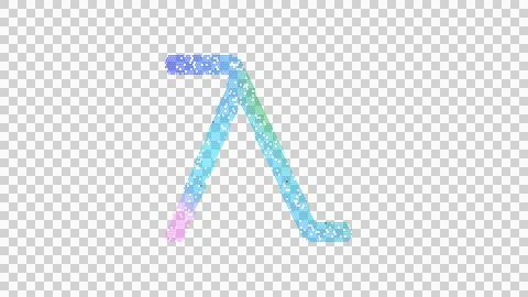 Icon lambda is made up of LED square shapes. There are bright diodes and there 스톡 일러스트