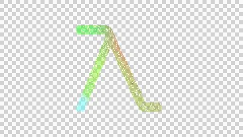 Icon lambda is made up of LED square shapes. There are bright diodes and there Stock Illustration