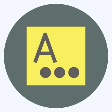 Icon Language &amp; input. suitable for Mobile Apps symbol. color mate style. sim Stock Illustration